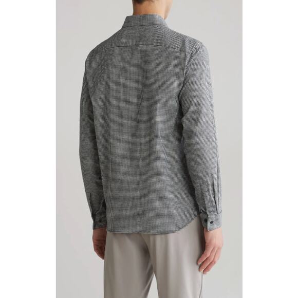 Theory Irving Gingham Overdye button Down - Picture 2 of 3